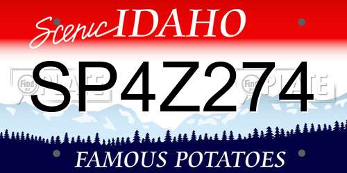 SP4Z274 Idaho License Plate