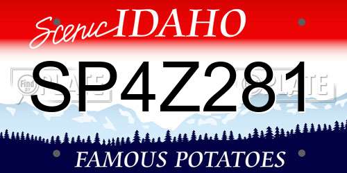 SP4Z281 Idaho License Plate