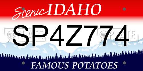 SP4Z774 Idaho License Plate