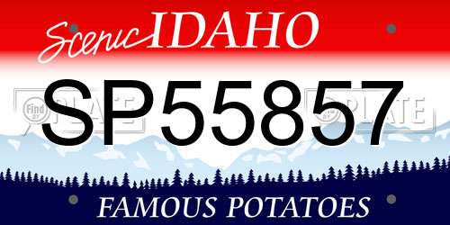 SP55857 Idaho License Plate