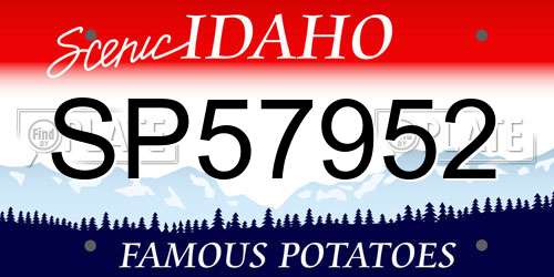 SP57952 Idaho License Plate