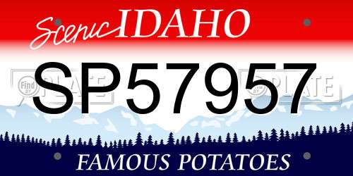 SP57957 Idaho License Plate