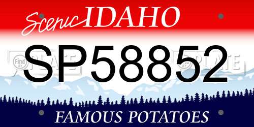 SP58852 Idaho License Plate