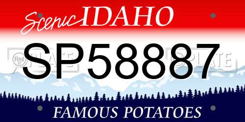 SP58887 Idaho License Plate