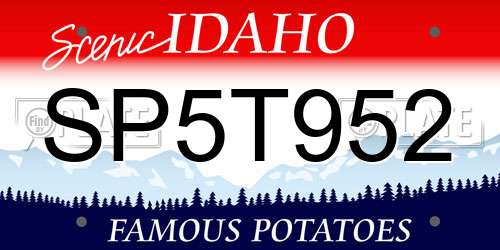 SP5T952 Idaho License Plate