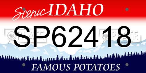 SP62418 Idaho License Plate