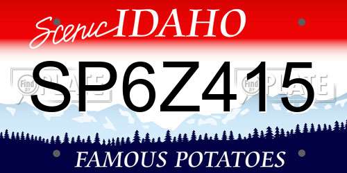 SP6Z415 Idaho License Plate