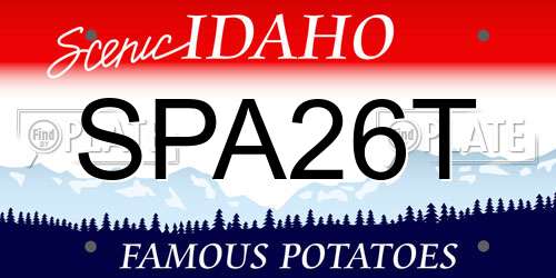 SPA26T Idaho License Plate