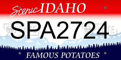 SPA2724 Idaho License Plate
