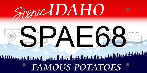 SPAE68 Idaho License Plate