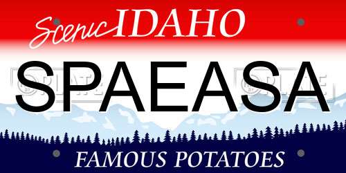 SPAEASA Idaho License Plate