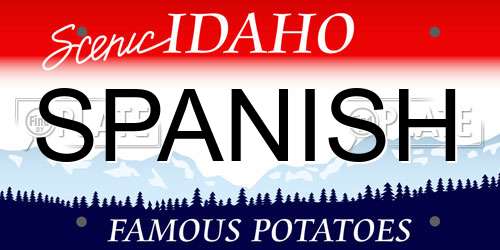 SPANISH Idaho License Plate
