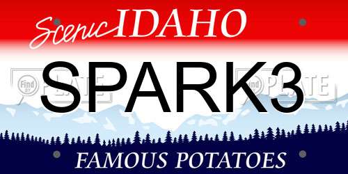 SPARK3 Idaho License Plate