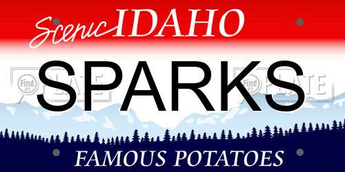 SPARKS Idaho License Plate
