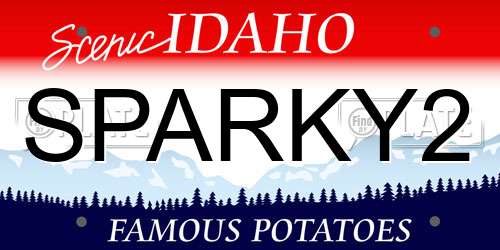 SPARKY2 Idaho License Plate