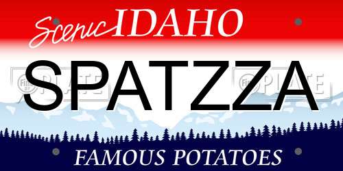 SPATZZA Idaho License Plate