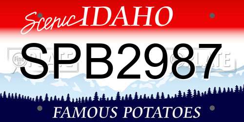 SPB2987 Idaho License Plate
