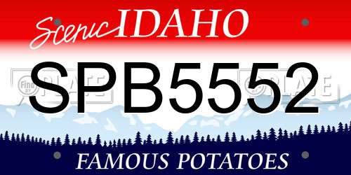SPB5552 Idaho License Plate