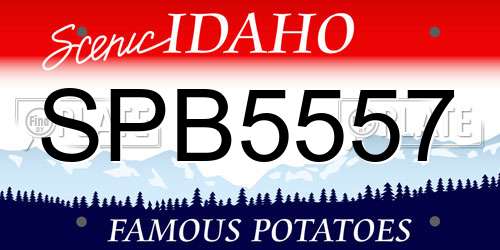 SPB5557 Idaho License Plate