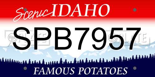 SPB7957 Idaho License Plate
