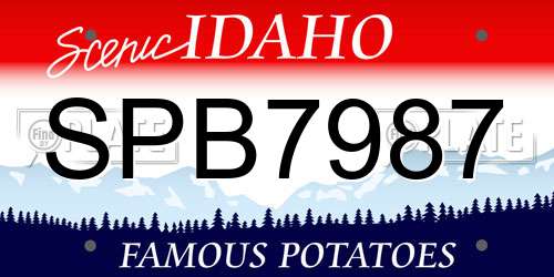 SPB7987 Idaho License Plate