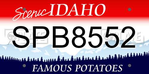 SPB8552 Idaho License Plate
