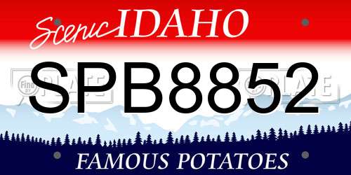 SPB8852 Idaho License Plate