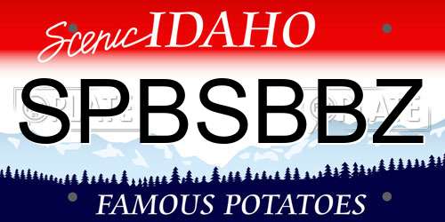 SPBSBBZ Idaho License Plate