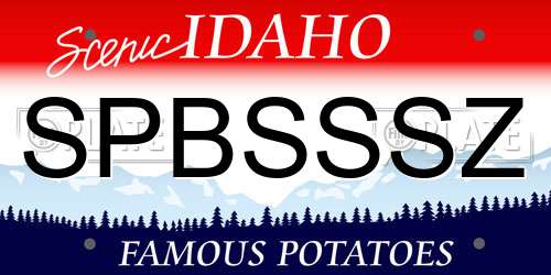 SPBSSSZ Idaho License Plate