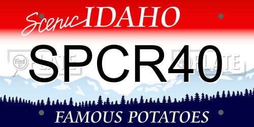 SPCR40 Idaho License Plate