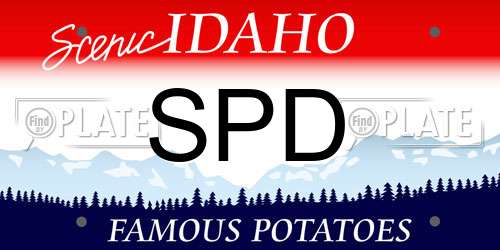 SPD Idaho License Plate