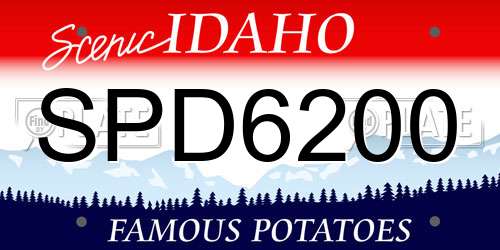 SPD6200 Idaho License Plate