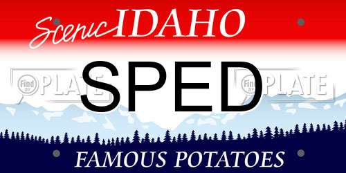 SPED Idaho License Plate