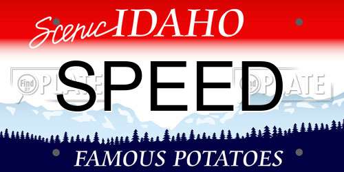 SPEED Idaho License Plate