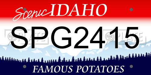 SPG2415 Idaho License Plate