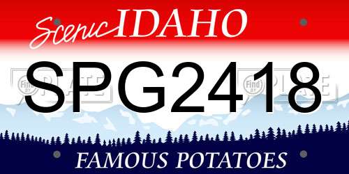 SPG2418 Idaho License Plate