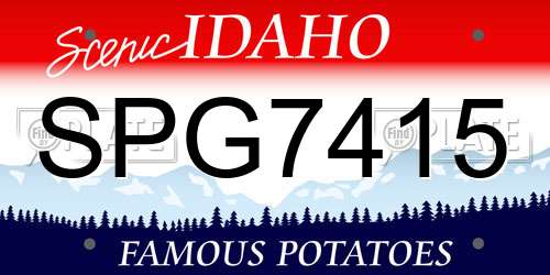 SPG7415 Idaho License Plate