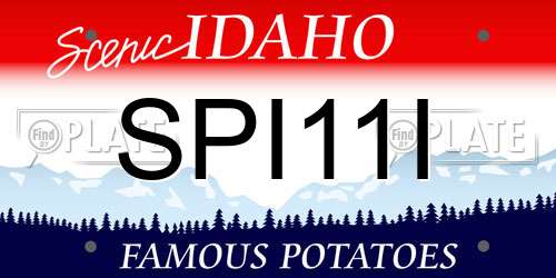 SPI11I Idaho License Plate