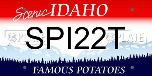 SPI22T Idaho License Plate