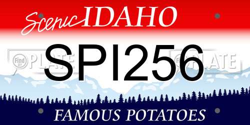 SPI256 Idaho License Plate