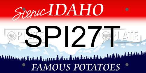 SPI27T Idaho License Plate