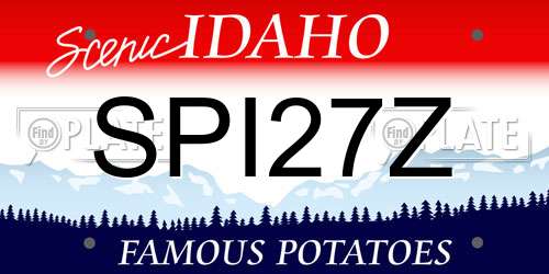 SPI27Z Idaho License Plate