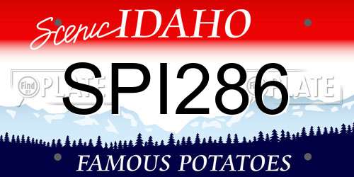 SPI286 Idaho License Plate