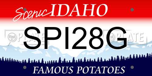 SPI28G Idaho License Plate