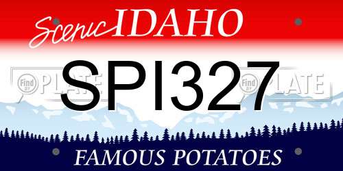 SPI327 Idaho License Plate
