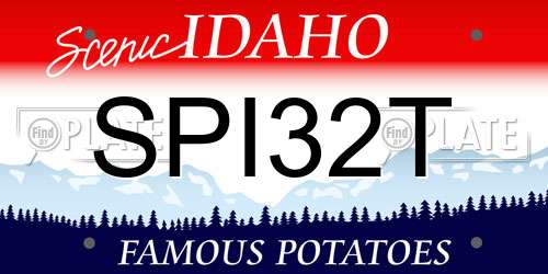 SPI32T Idaho License Plate