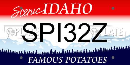 SPI32Z Idaho License Plate