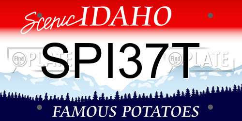 SPI37T Idaho License Plate