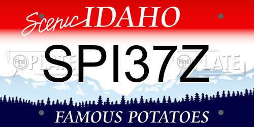SPI37Z Idaho License Plate