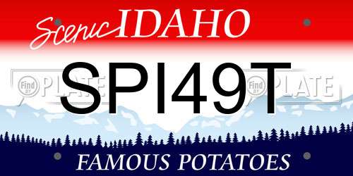 SPI49T Idaho License Plate